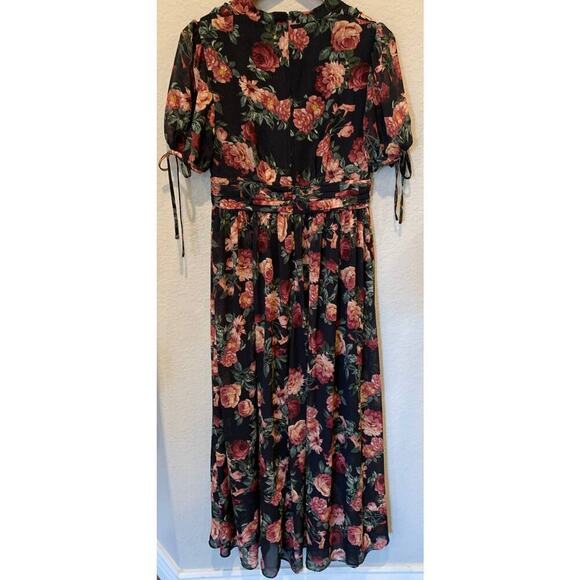 GAL MEETS GLAM COLLECTION Ashlynn Floral Print Chiffon Maxi Dress (US/6P) - Picture 7 of 9